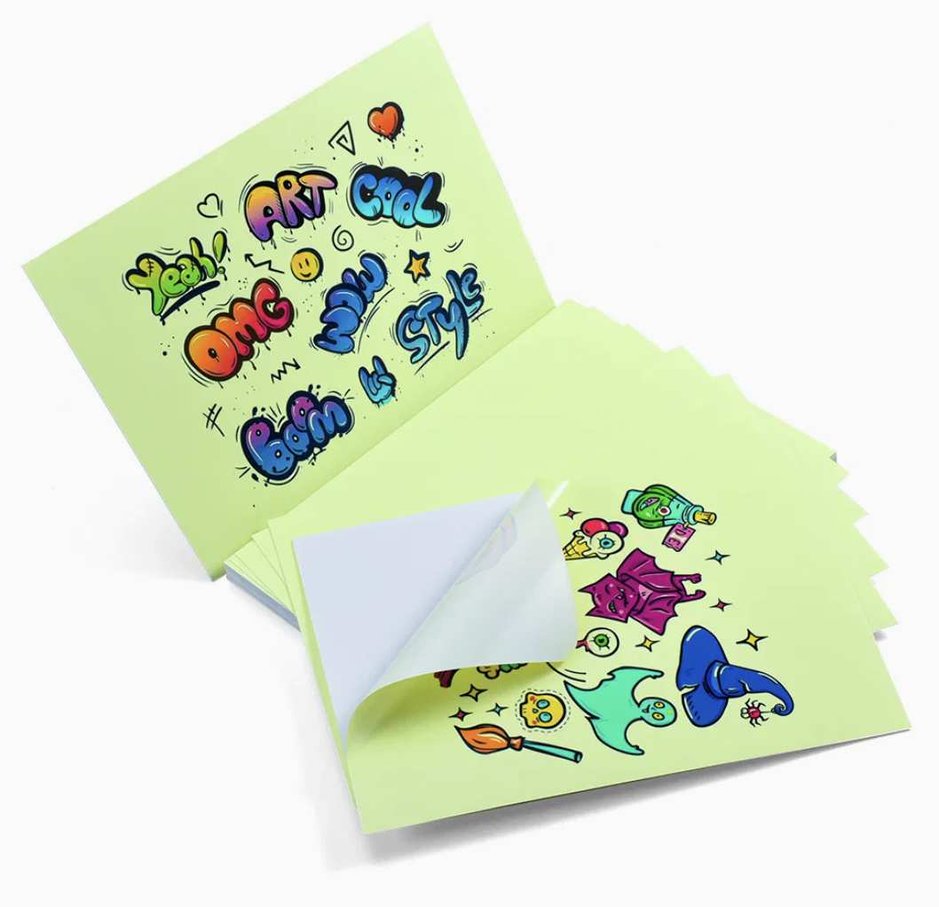 Vinil Inkjet Imprimible 10 hojas A4 Glow the dark Fotoluminisente