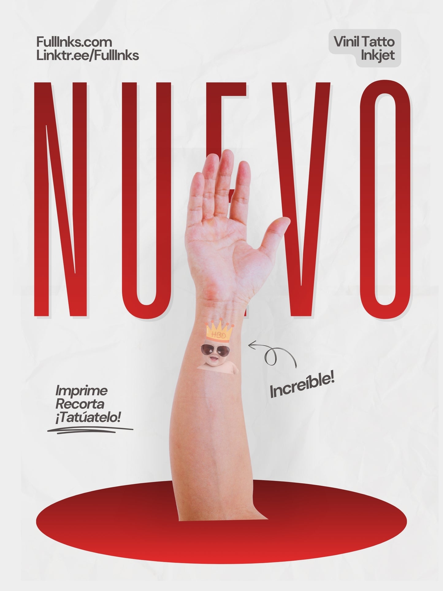 Papel para tuauajes temporales Inkjet Fullinks – Tamaño A4 20 Hojas