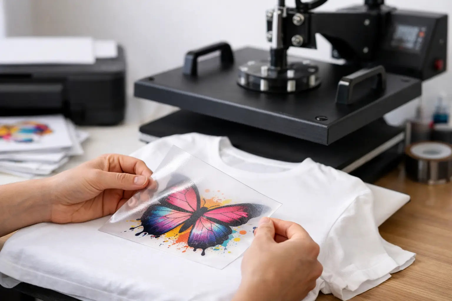 Cómo transferir vinil textil inkjet bien