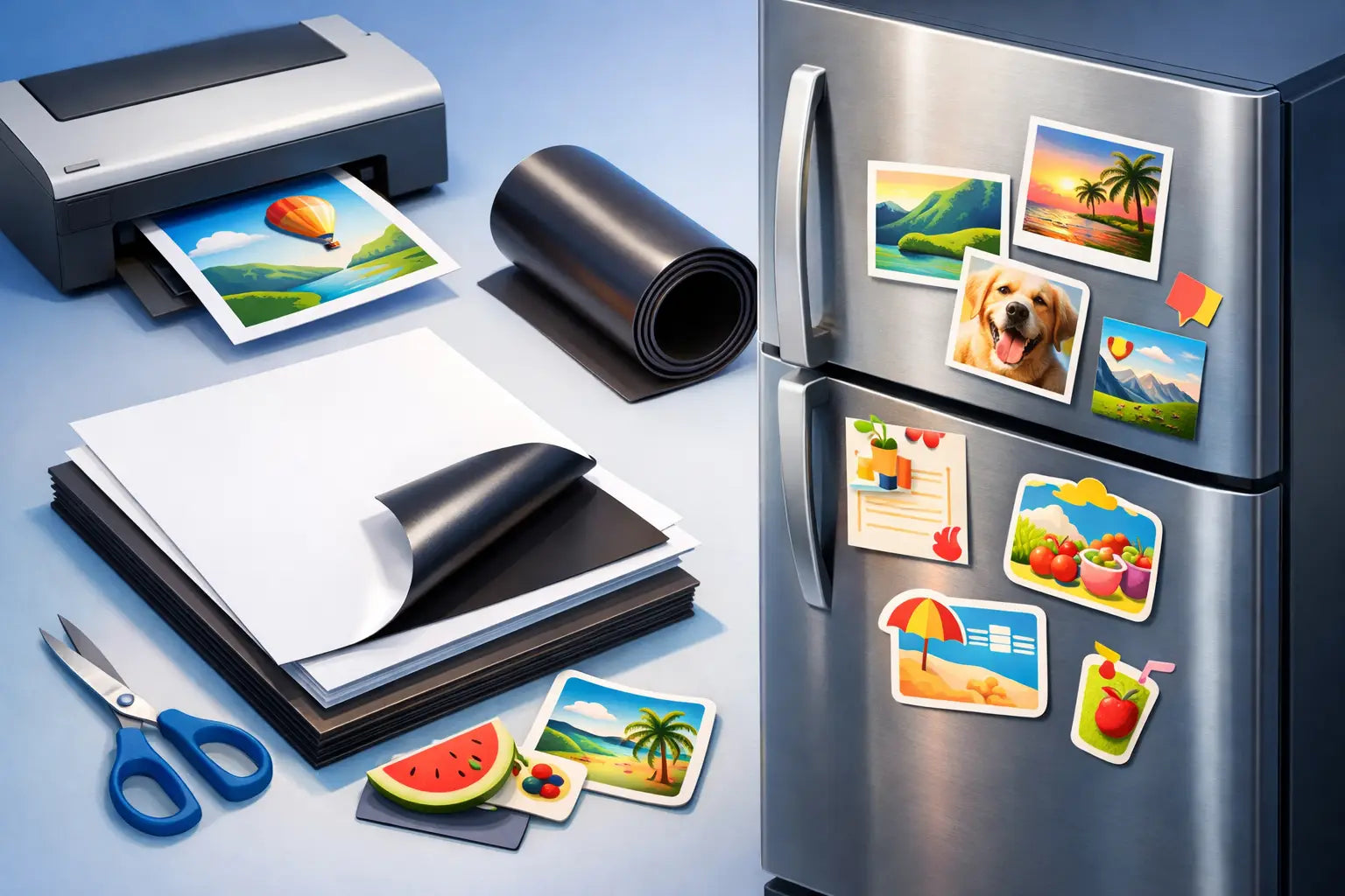 Papel magnético imprimible para refrigerador
