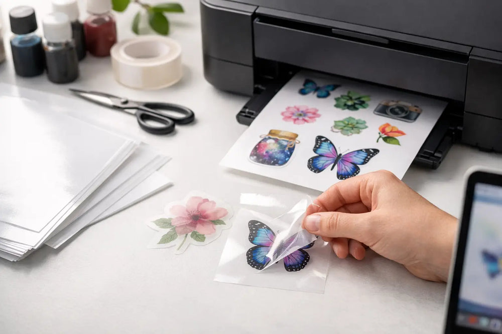 Cómo usar papel adhesivo transparente inkjet