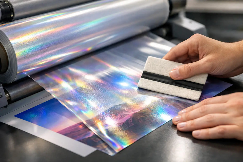 Cómo aplicar laminado frío holográfico sin burbujas
