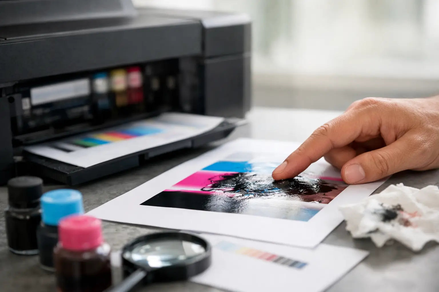 Por qué no seca tinta inkjet: causas reales