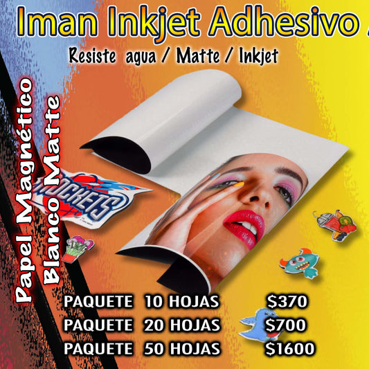 Papel Inkjet Fotografico Magnetico A4 Waterproof 10 Hojas