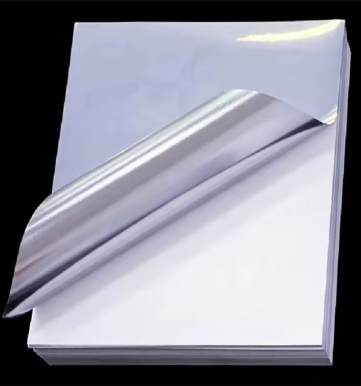 Vinil Inkjet Imprimible 50 hojas A4 Plata Glossy contra agua