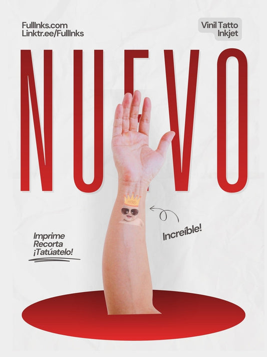 Papel para tatuajes temporales Inkjet Fullinks – Tamaño A4