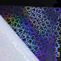 Hojas de Laminado en Frío Autoadhesivo Holográfico 3D – Transparente 50 Hojas A4