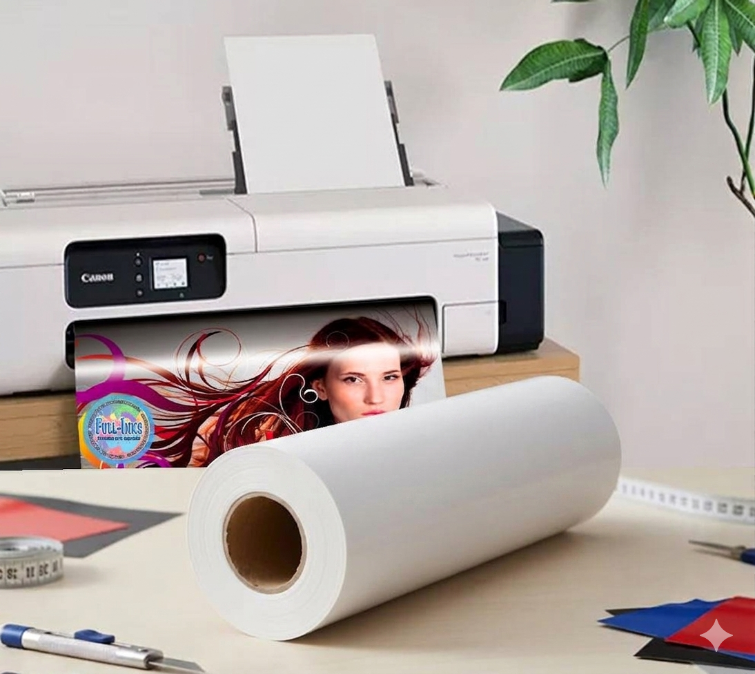 Papel fotográfico blanco satinado 24 pulgadas x 30mt 230grs
