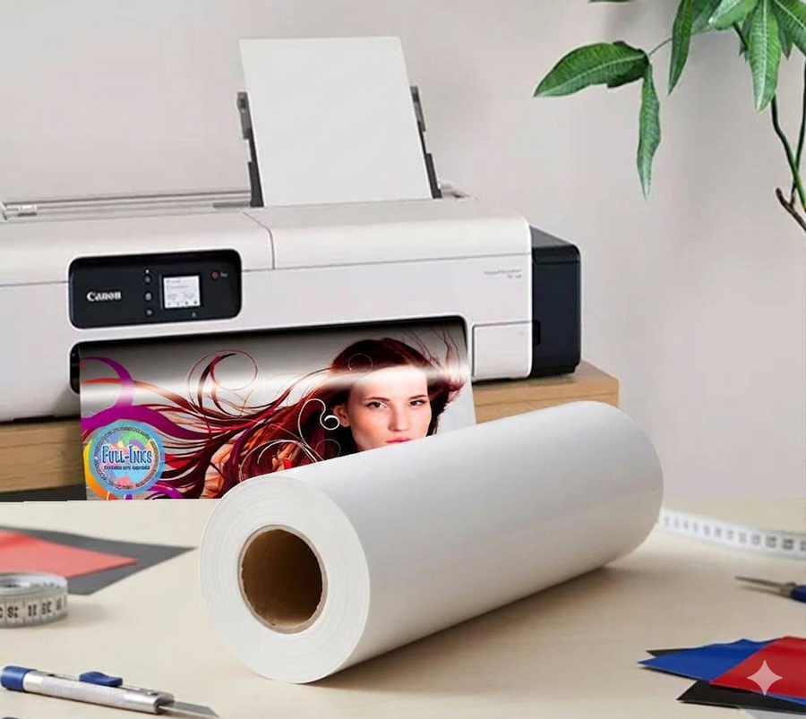 Papel fotográfico blanco satinado 24 pulgadas x 30mt 230grs
