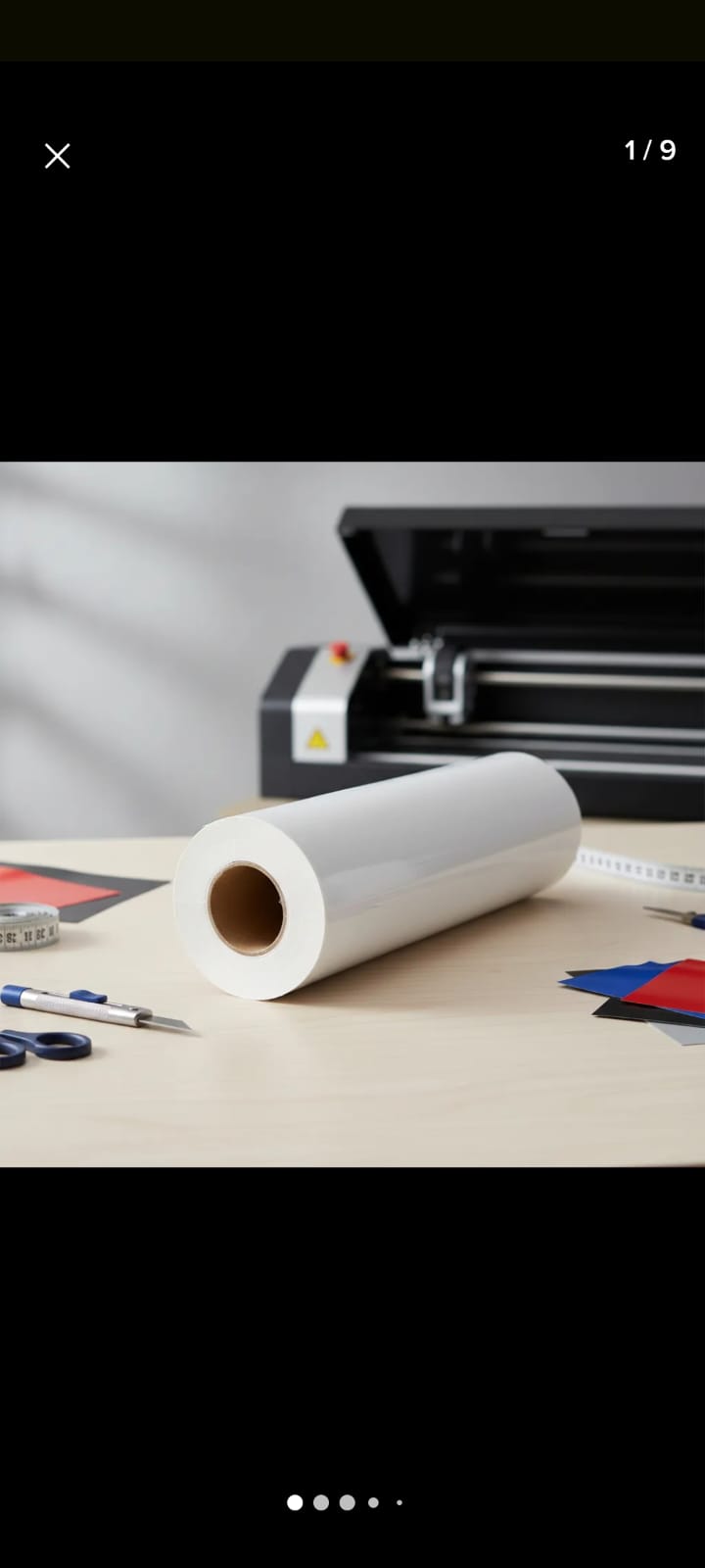 Vinil blanco high glossy adhesivo inkjet 60cm x 30mt núcleo 2"