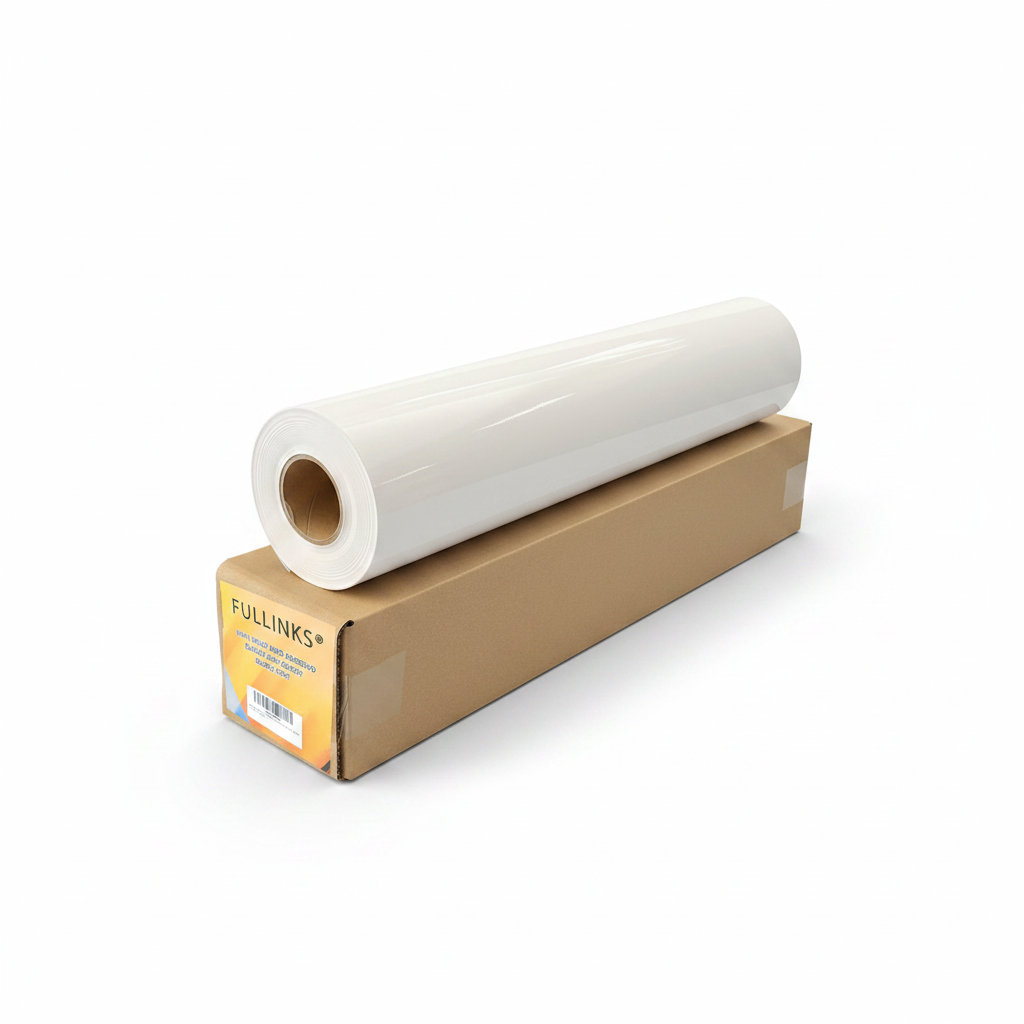 Vinil blanco high glossy adhesivo inkjet 60cm x 30mt núcleo 2"