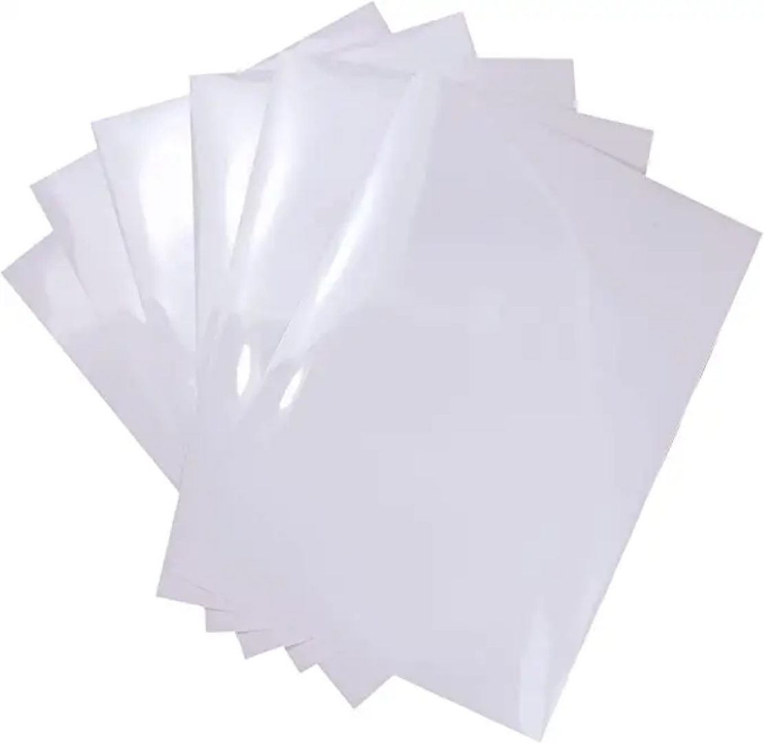 Vinil Inkjet Imprimible 100 hojas A4 Semi Transparente
